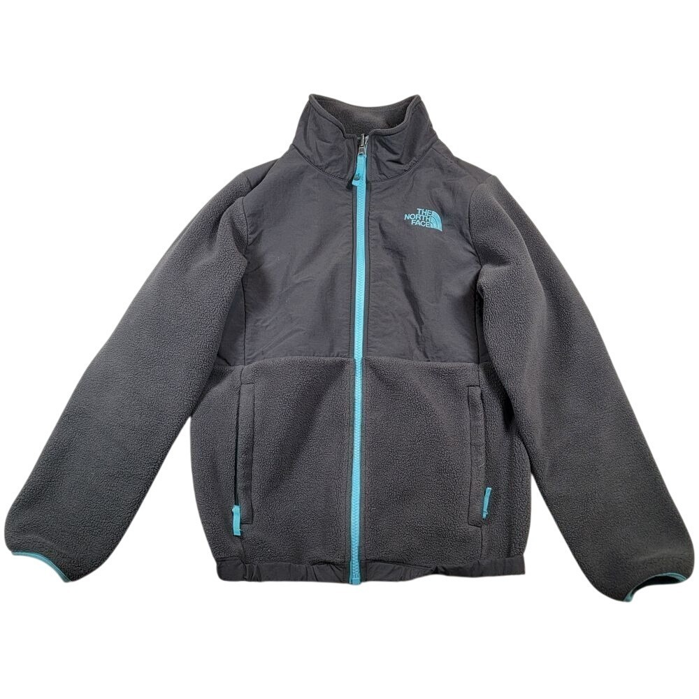 The North Face Girl's Banderitas Full Zip Jacket Sz Large Gray Heather Outdoor